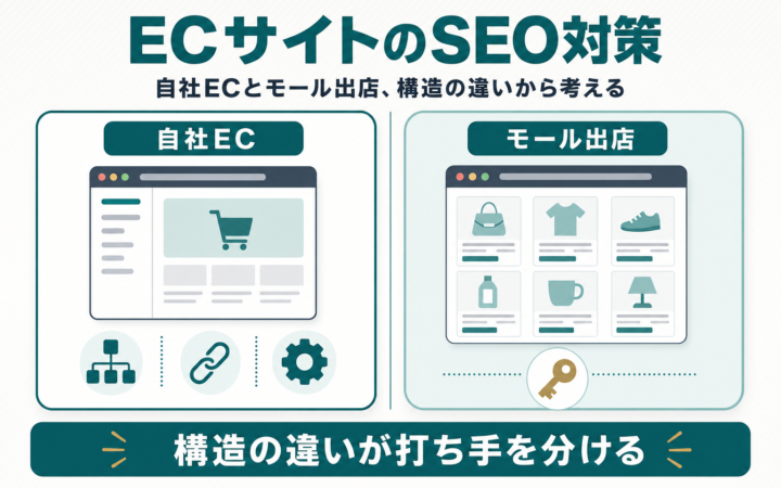 ECサイトのSEO対策は何が違う？自社ECとモール出店の構造から解説