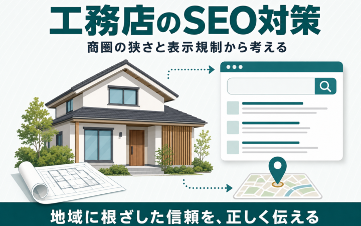 工務店のSEO対策は何を優先する？商圏の狭さと表示規制から解説