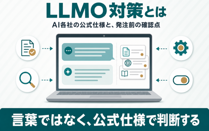 LLMO対策とは？AI各社の公式仕様と発注前の確認点を解説