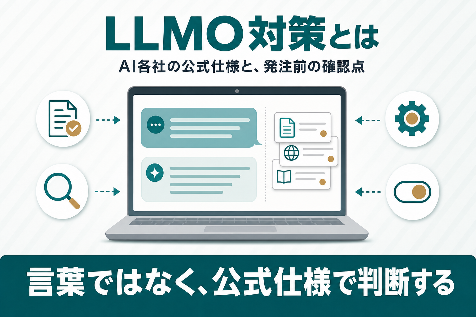 LLMO対策とは？AI各社の公式仕様と発注前の確認点を解説のアイキャッチ画像