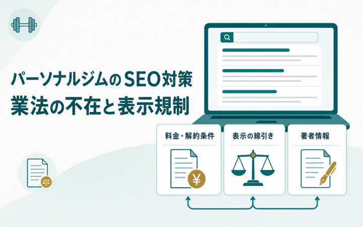パーソナルジムのSEO対策は何が特殊？業法の不在と表示規制から解説