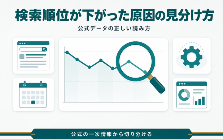 検索順位が下がった原因の見分け方｜公式データの正しい読み方