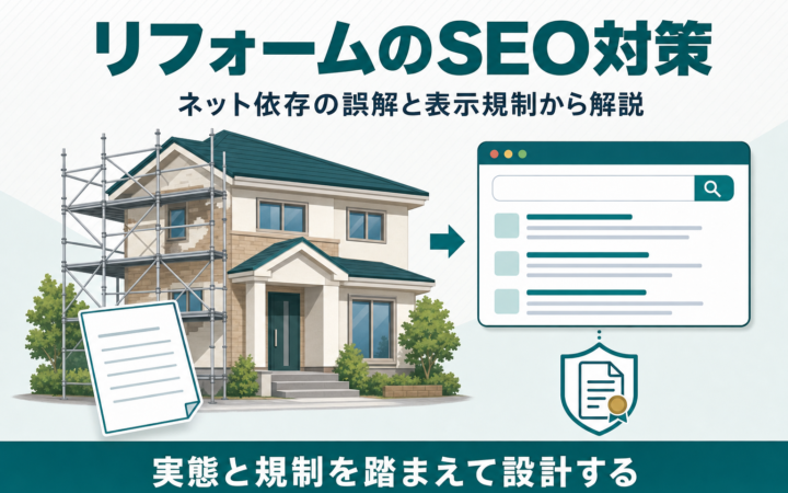 リフォームのSEO対策は何が違う？ネット依存の誤解と表示規制から解説