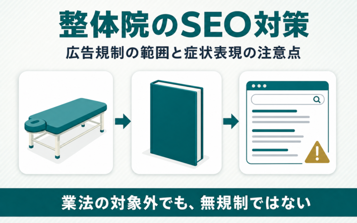 整体院のSEO対策｜広告規制の範囲と症状表現の注意点を解説