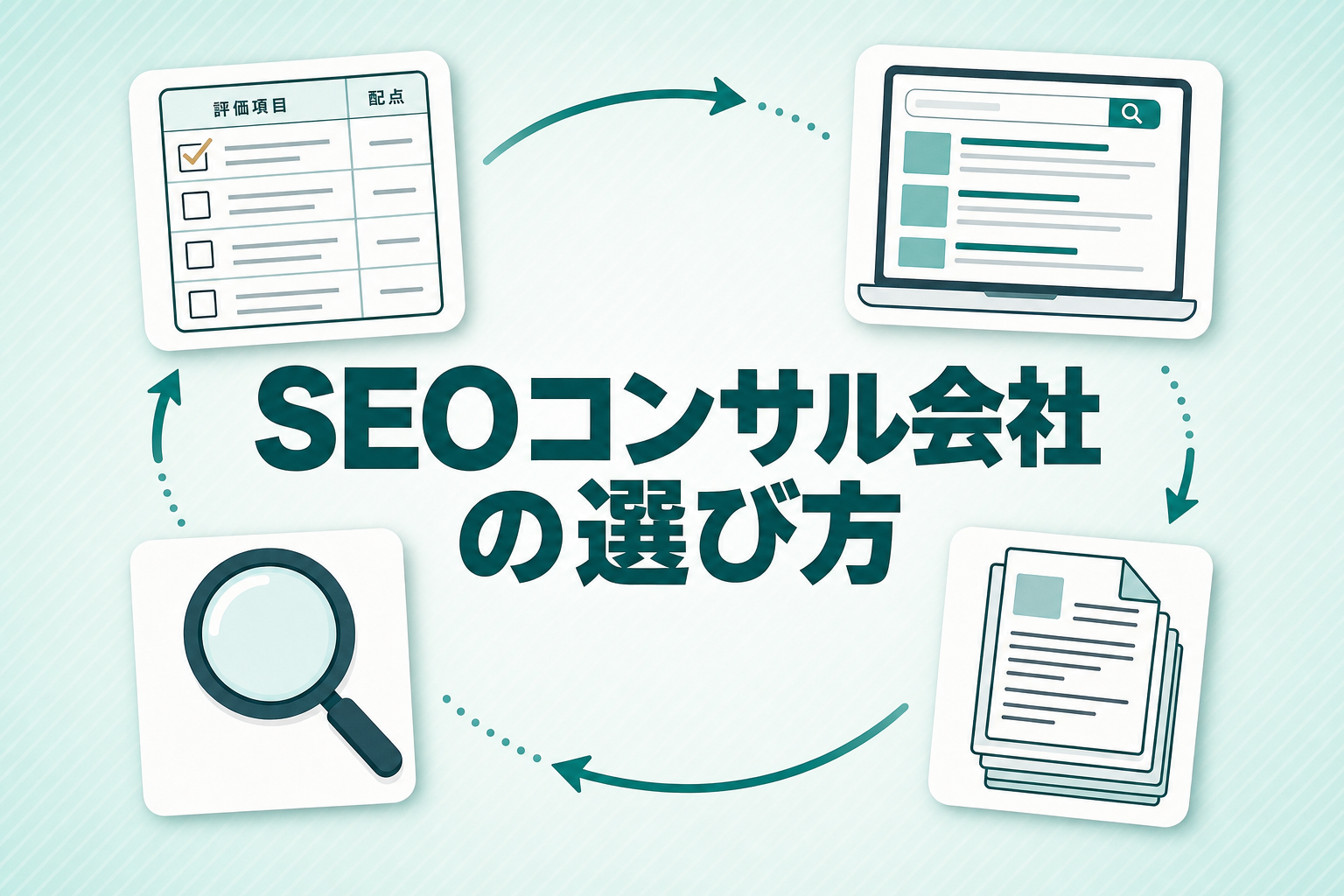 SEOコンサル会社の選び方｜評価軸のつくり方と提案書の見極め方を解説のアイキャッチ画像