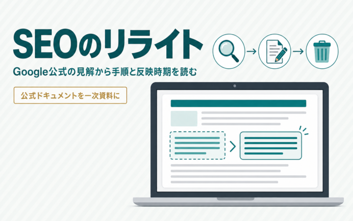 SEOのリライトとは？Google公式の見解をもとに手順と反映時期を解説