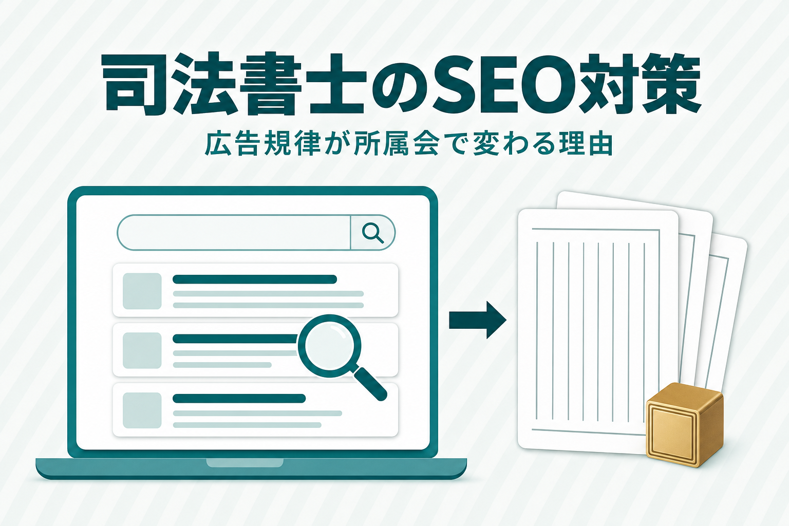 司法書士のSEO対策は？広告規律が所属会で変わる理由を解説のアイキャッチ画像