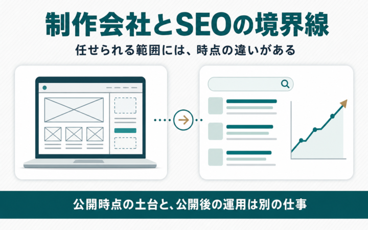 ホームページ制作会社にSEOはどこまで頼める？守備範囲の線引きを解説