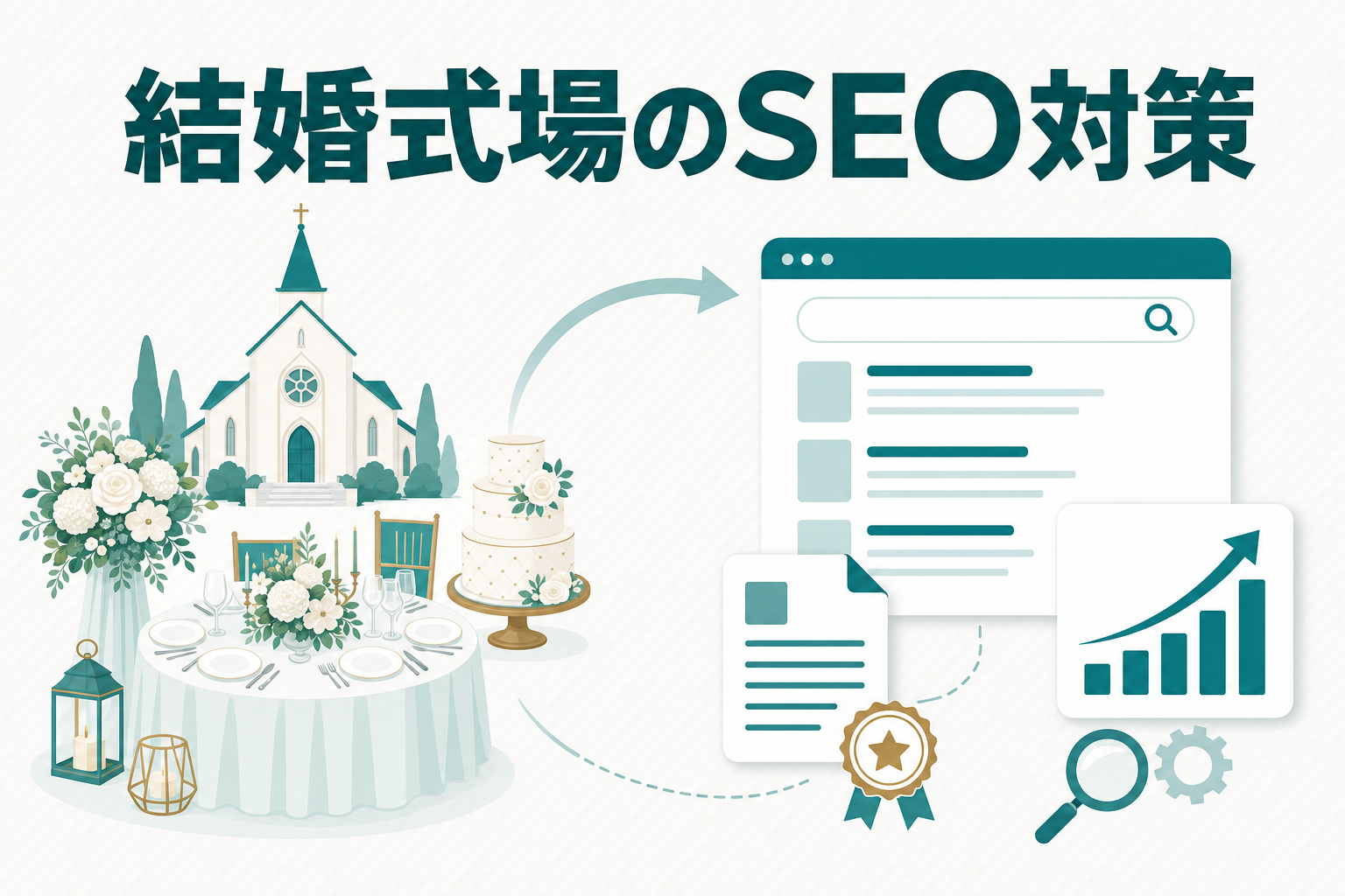 結婚式場のSEO対策｜表示規約がない業種の注意点を解説のアイキャッチ画像